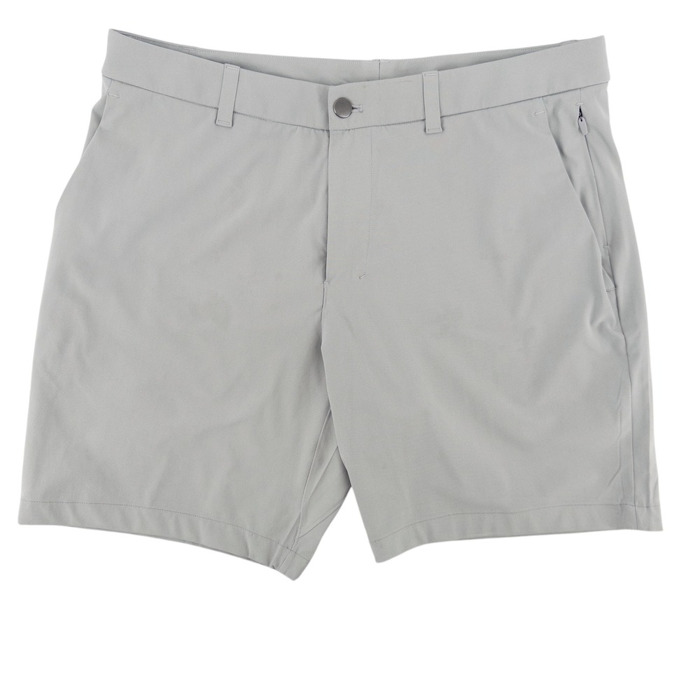 Lululemon Mens 36 Commission Classic Fit 7" Shorts Light Gray Technical Chino